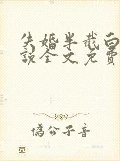 失婚半截白菜小说全文免费阅读封面