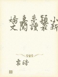 娇妻梦颖小说全文阅读最新章节更新封面