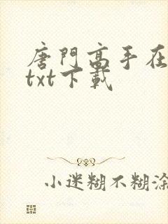 唐门高手在异世txt下载