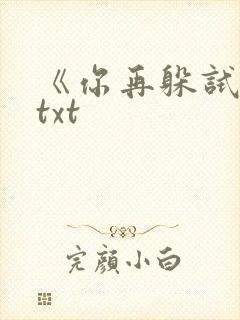 《你再躲试试》txt