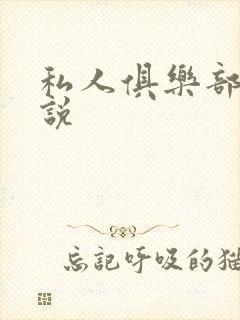 私人俱乐部 小说