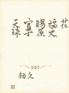 天官赐福花怜塞珠子原文