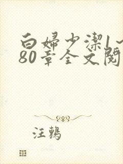 白妇少洁1～180章全文阅读封面