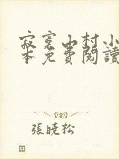 寂寞山村小说全本免费阅读