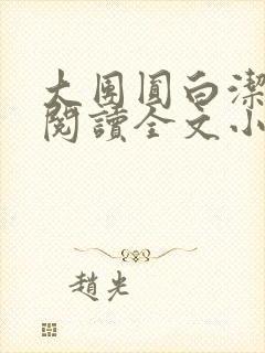 大团圆白洁免费阅读全文小说