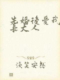 先婚后爱我的市长大人