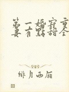 第一婚宠重生娇妻有点甜全文免费阅读 小说