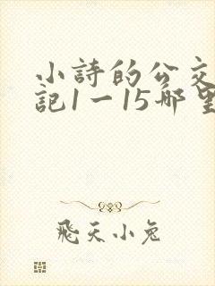 小诗的公交车日记1一15哪里能看