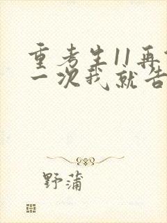 重考生11再做一次我就告诉你封面