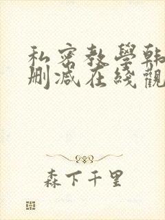 私密教学韩漫无删减在线观看