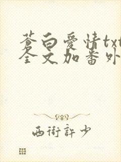 苍白爱情txt全文加番外