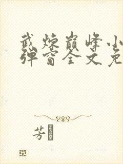 武炼巅峰小说无弹窗全文免费阅读