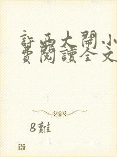 许西大闹小说免费阅读全文无弹窗封面