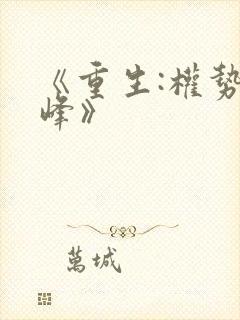 《重生:权势巅峰》