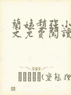 兰姨赵强小说全文免费阅读