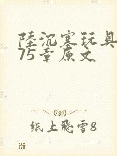 陆沉塞玩具高速75章原文