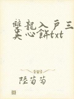 双龙入户三人行夹心饼txt