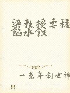 梁教授要稳住肉馅水饺