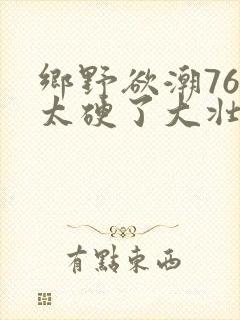 乡野欲潮76章太硬了大壮下载