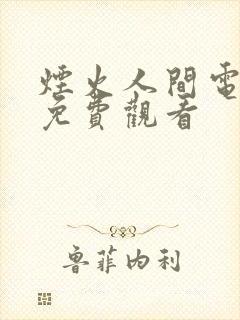 烟火人间电视剧免费观看