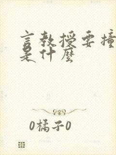 言教授要撞坏了是什么