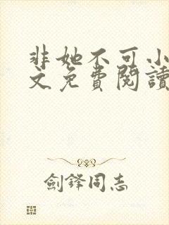 非她不可小说全文免费阅读无弹窗