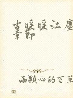 古暖暖江尘御全章节