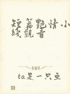 短篇艳情小说在线观看