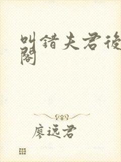 叫错夫君后笔趣阁