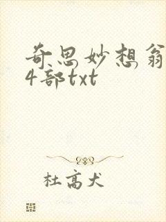 奇思妙想翁乱14部txt