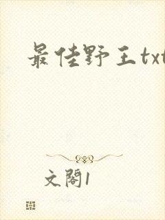 最佳野王txt