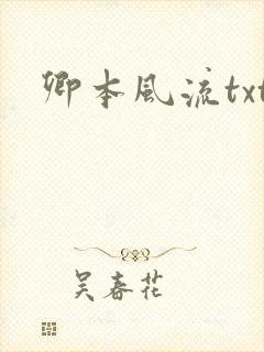 卿本风流txt封面