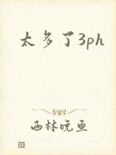 太多了3ph封面