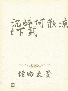 沉醉何欢凉txt下载封面