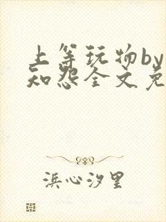 上等玩物by长知怨全文免费阅读笔趣