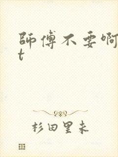 师傅不要啊txt封面