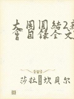 大团圆结2亲情会目录全文阅读视频