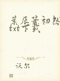 叶辰萧初然最新txt下载