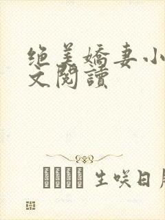 绝美娇妻小说全文阅读