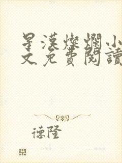 星汉灿烂小说全文免费阅读