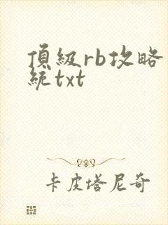 顶级rb攻略系统txt封面