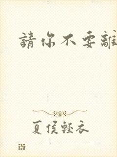 请你不要离开我