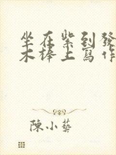 坐在紫到发黑的木棒上写作业