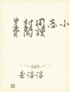 农村同志小说免费阅读封面