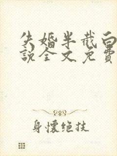 失婚半截白菜小说全文免费阅读封面