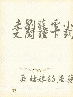 老刘苏雪小说全文阅读下载