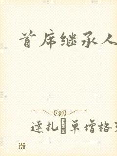 首席继承人封面