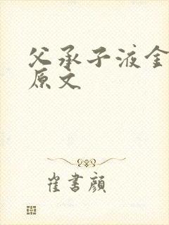 父承子液金银花原文封面