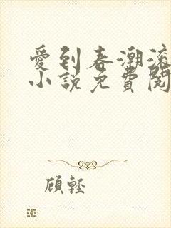 爱到春潮滚滚来小说免费阅读