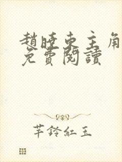 赵晓东主角小说免费阅读